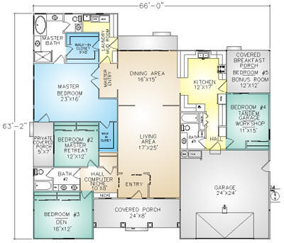 PMHI Astoria floor plan with 5 bedrooms including huge master suite