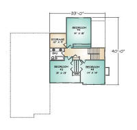 PMHI Rockport second floor plan with 3 bedrooms